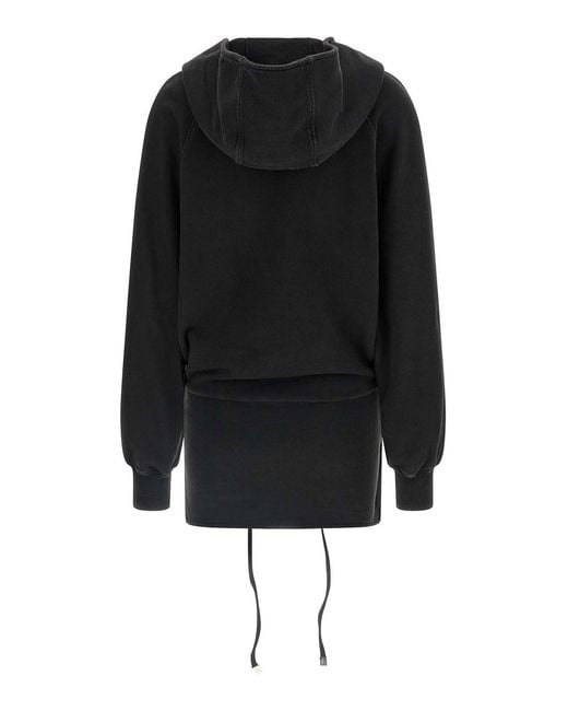 The Attico Black Hooded Dress