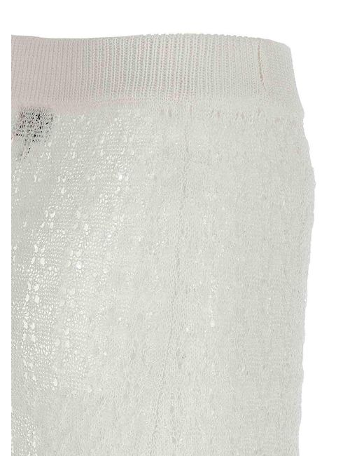 Ganni White Skirt