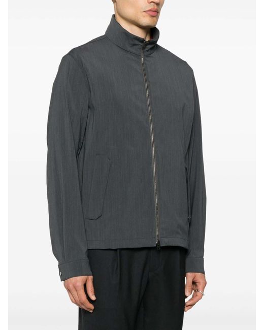 Herno Gray Zip Jacket for men
