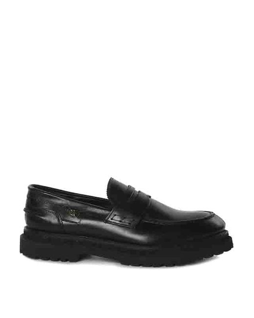Giuliano Galiano Black Joe Loafers In Leather for men