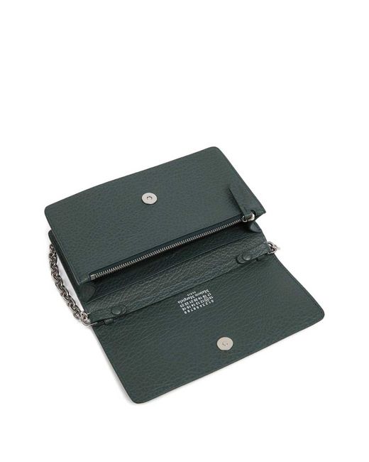 Maison Margiela Gray Four Stitches Wallet With Chain