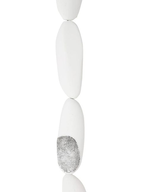 Maria Calderara White Linear Stones Necklace