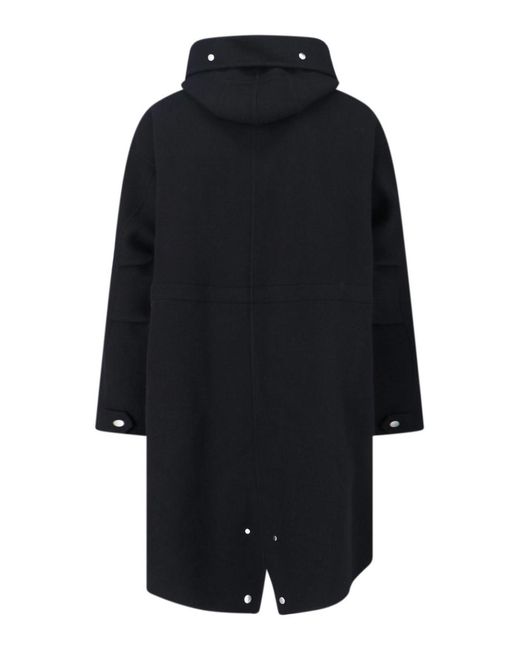 Jil Sander Black Virgin Wool Coat for men