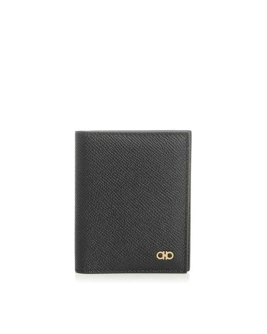 Ferragamo Gray Bifold Card Holder for men