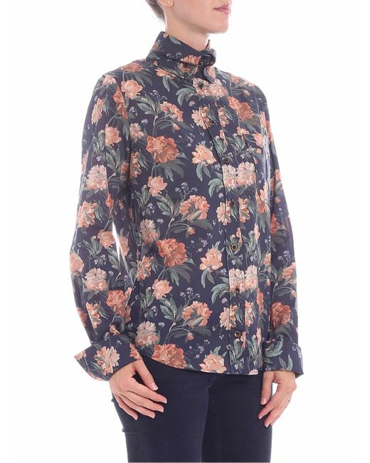 Vivienne Westwood Blue Floral Printed Shirt