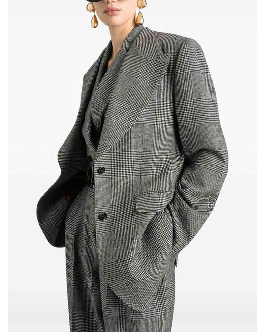 Dolce & Gabbana Gray Prince Of Wales Jacket