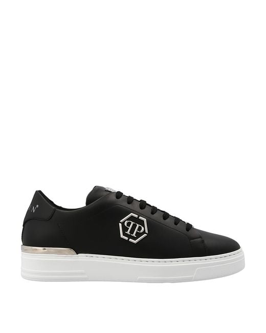 Philipp Plein Black Hexagon Sneakers for men