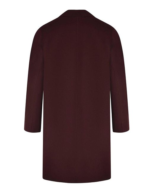 Amaranto Red Burgundy Coat Made From A Wool Blend for men