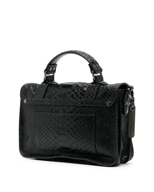 Proenza Schouler Carved Python Ps1 Tiny Bag in Black Lyst