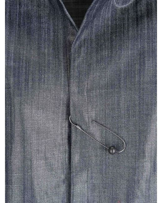 Maria Calderara Gray Short Medium Dark Denim Jacket