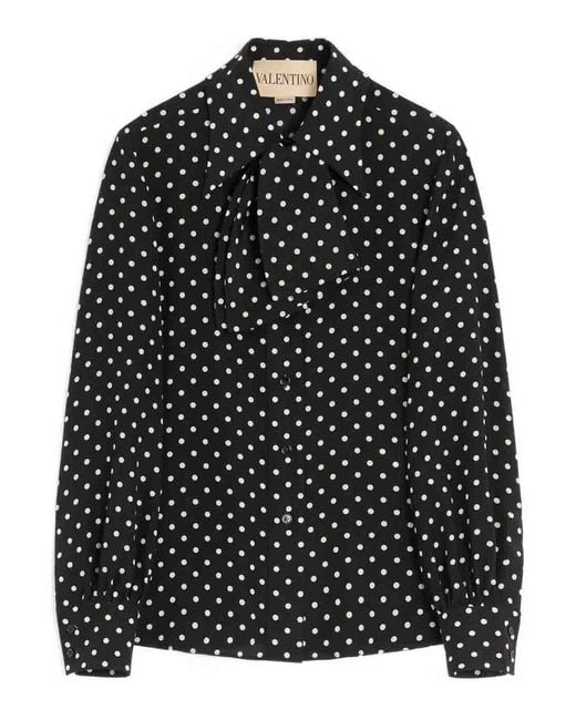 Valentino Garavani Black Silk Shirt