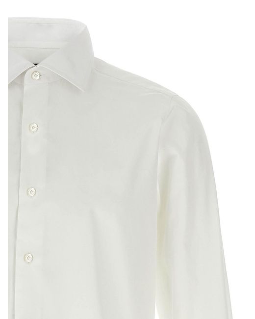 Finamore 1925 White Napoli1 Shirt for men