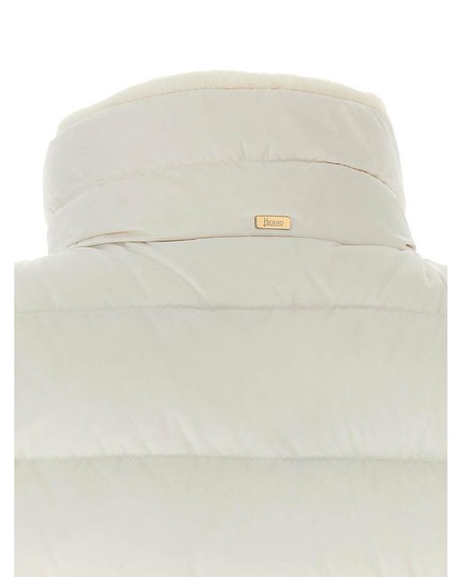 Herno White Technical Satin Vest