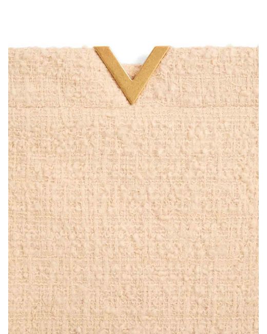 Valentino Garavani Natural Vlogo Signature Wool Skirt