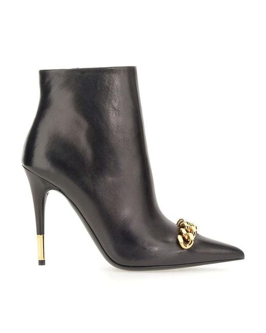 Tom Ford Gray Leather Boot