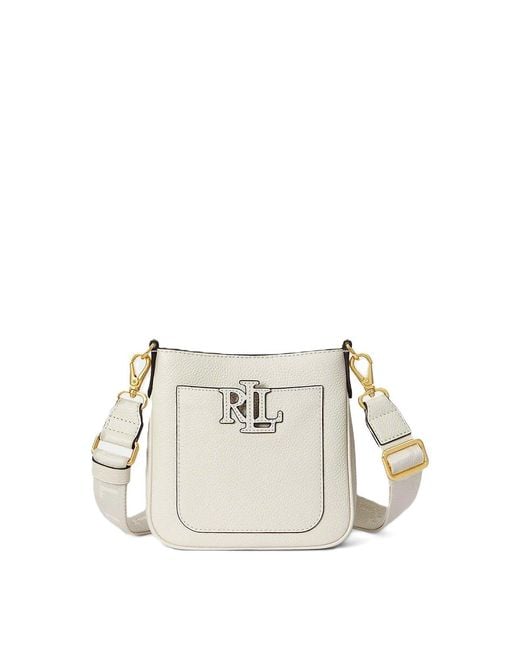 Ralph Lauren White Cmryn Sm Crs-Crossbody-Small-Pebbled Lthr/Web