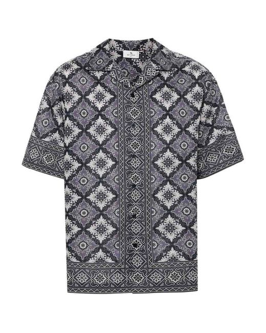 Etro Gray Shirt With Print for men