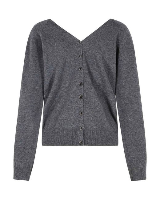 Lisa Yang Gray Jiani' Cashmere Cardigan