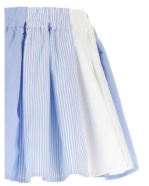 Alexander Wang Blue 'Pleated Boxer' Shorts