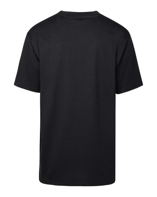 Balmain Black Logo Patch Cotton Crewneck for men