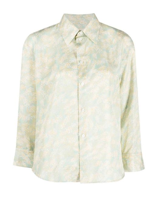 Jil Sander White Printed Blouse
