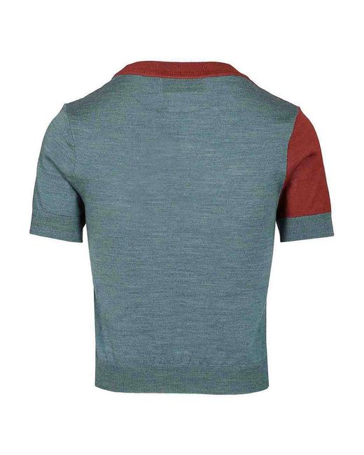 Vivienne Westwood Blue Argyle Wool And Cotton Sweater