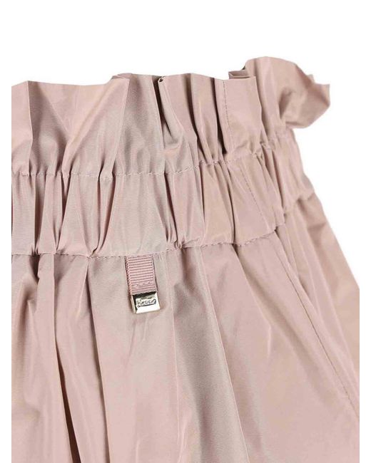 Herno Pink Light Long Crinkled Skirt