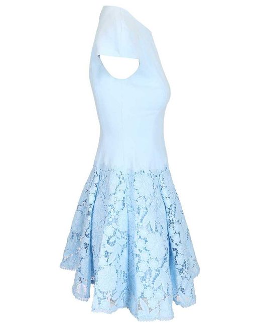 Self-Portrait Blue Mini Dress