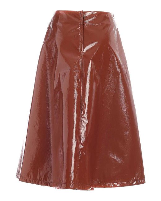 Vivetta Red Pleated Skirt