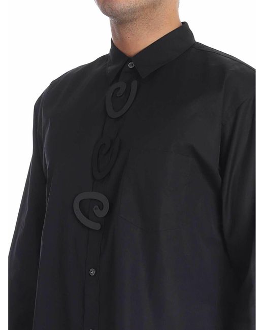 Comme des Garçons Blue Shirt With Rigid Inserts for men