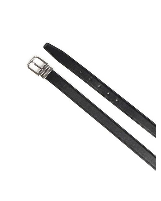 Dolce & Gabbana White Leather Belt for men