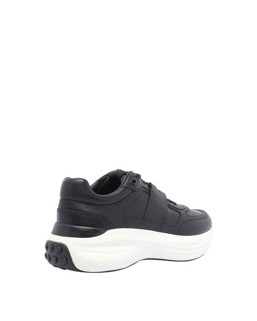 Tod's Black Leather Sneakers