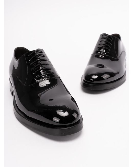 Brunello Cucinelli Black Laced Shoes for men