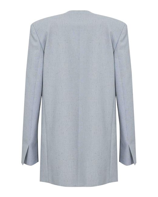 Alberta Ferretti Blue Double-Breasted Jacket