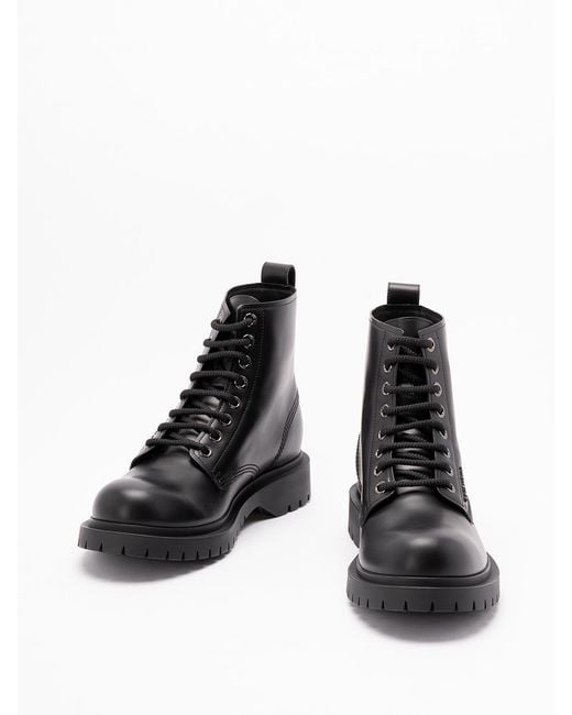 Givenchy Black Lace Up Boots for men