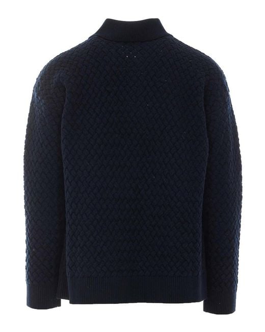 Bottega Veneta Blue Knitted Sweater for men
