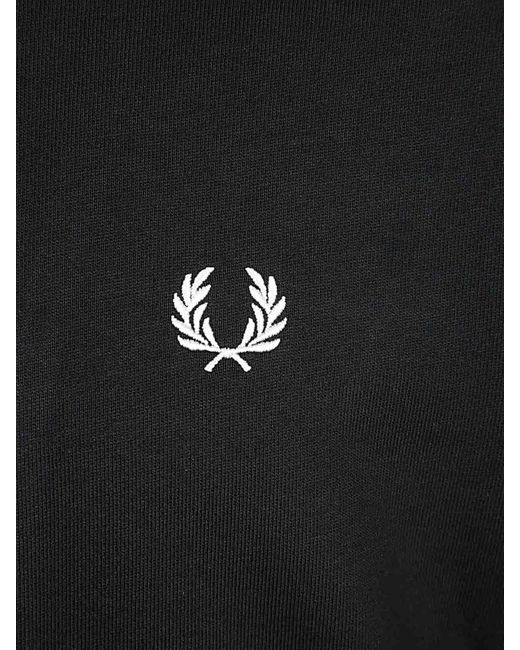 Fred Perry Black Zip Through Sweatshirt for men