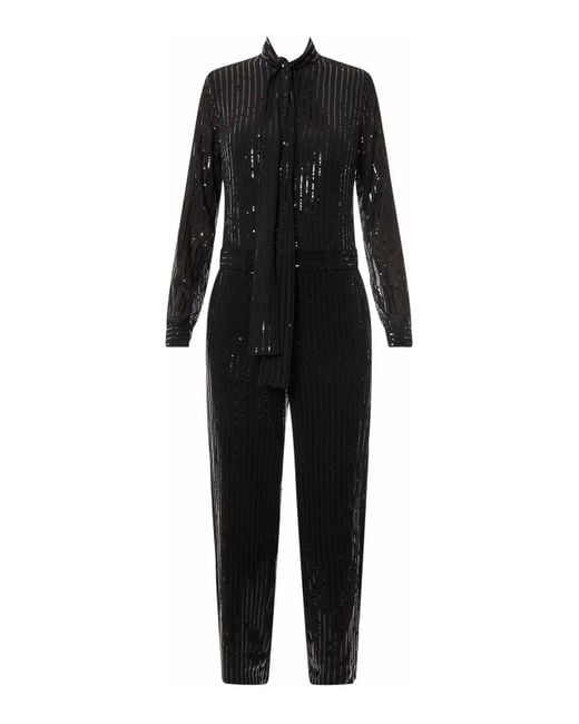 Michael Kors Black Jumpsuit With All-over Sequins