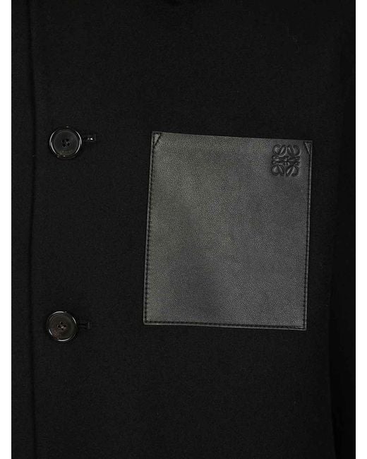 Loewe Black Wool And Cashmere Workwear Jacket for men