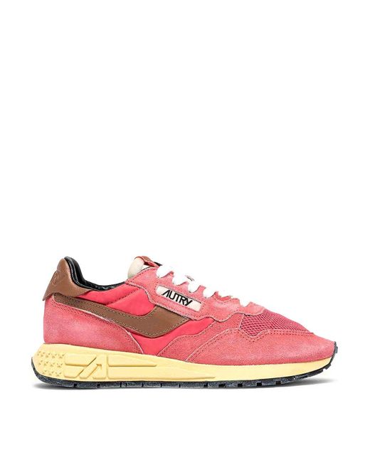 Autry Pink Reelwind Sneakers