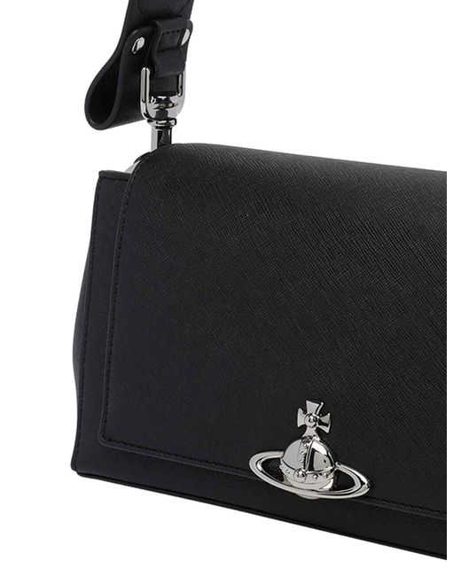 Vivienne Westwood Black Medium Hazel Shoudler Bag