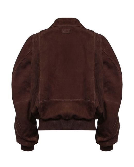Loewe Brown Suede Bomber Jacket