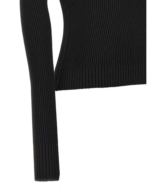 Magda Butrym Black Ribbed Sweater