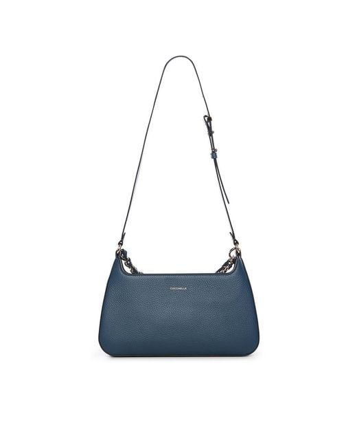 Coccinelle Blue Beat Generation Medium Leather Bag