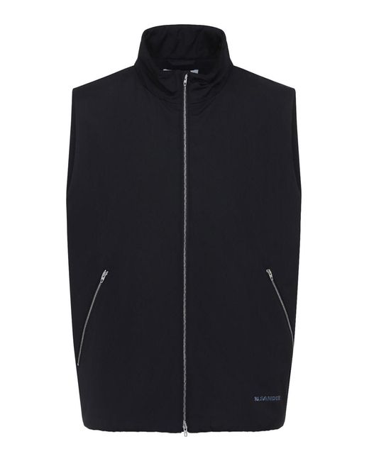 Jil Sander Blue Sleeveless Sport Vest for men