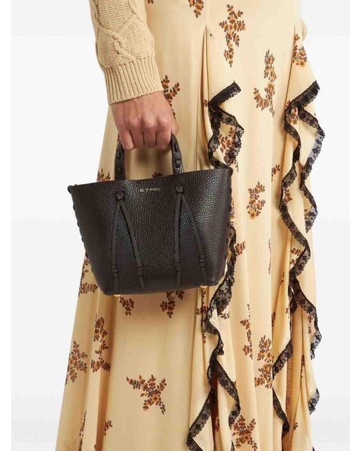 Etro Black Essential Shopping Bag