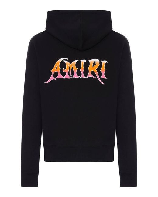 Amiri Blue Cotton Hoodie With Logo for men