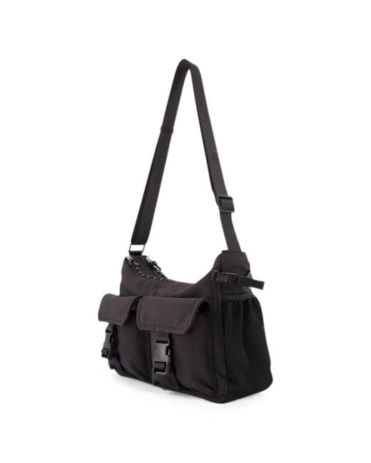 A.P.C. Black Trek Front-Pockets Shoulder Bag for men
