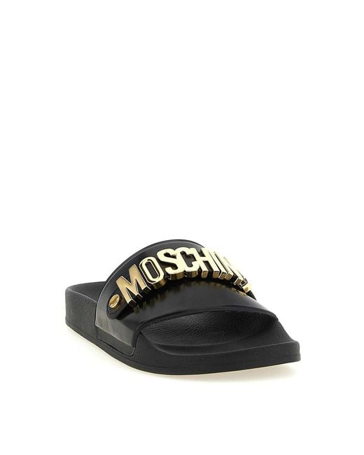 Moschino Black Pool' Slides for men