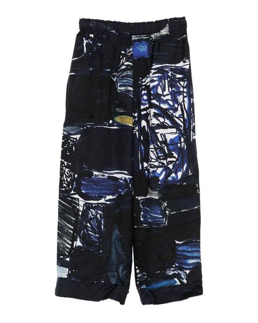 Daniela Gregis Blue Silk Pajama Trousers